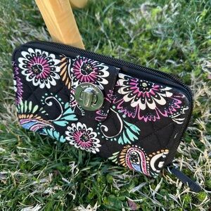 Vera Bradley Black Floral Wallet
